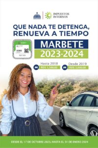 DGII anuncia este año marbete se podrá renovar a través de app móvil