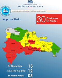 Crecen a 30 provincias en alerta ante lluvia e inundaciones