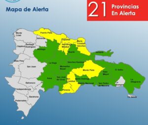 Disminuyen a 21 provincias en alerta ante reducción gradual de lluvias