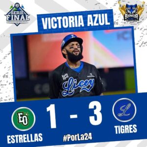 Tigres del Licey vuelven a frenar a las Estrellas y empatan en la final.
