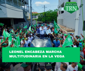 Leonel encabeza marcha multitudinaria en La Vega