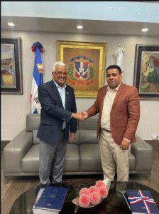 William Pérez Figuereo de CNTU realiza visita y presenta el Plan cero chatarra al director de Bienes Nacionales y CEA Burgos Gómez