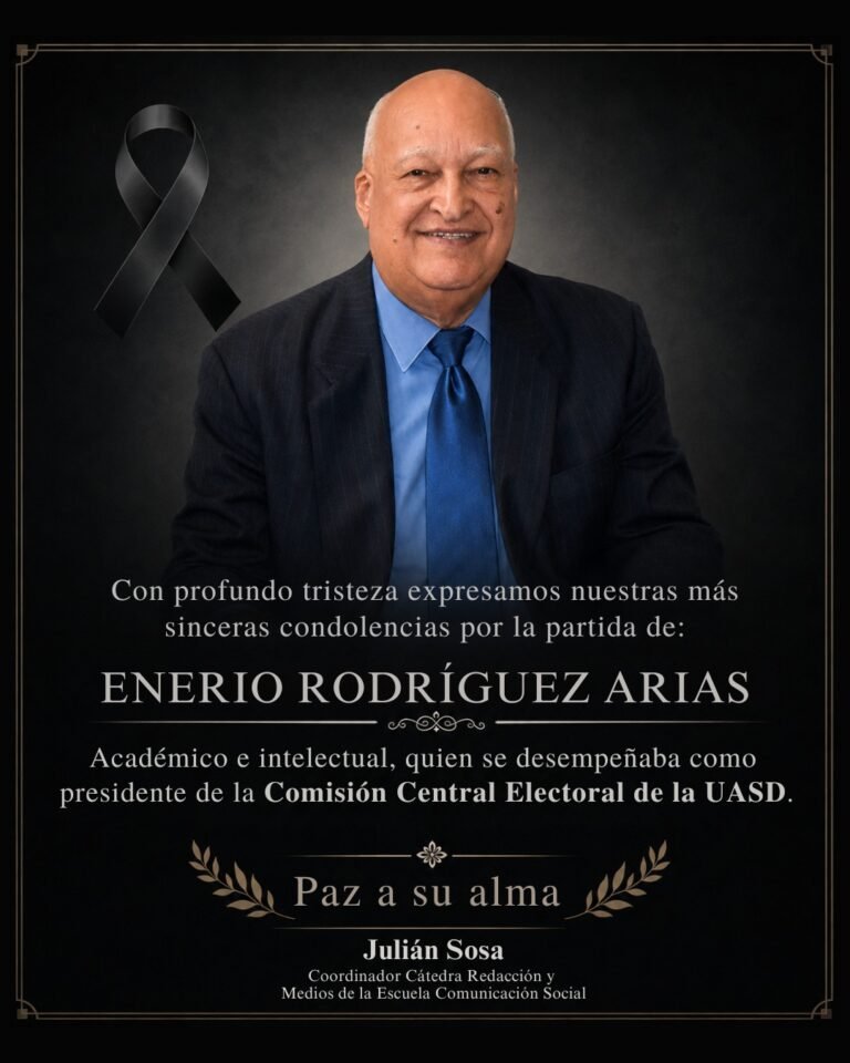 Fallece Enerio Rodríguez Arias, presidente de la Comisión Central Electoral de la UASD